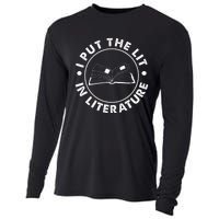 I Put The Lit In Literature English Teacher Book Reader Cooling Performance Long Sleeve Crew