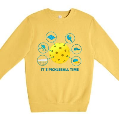 Its Pickleball Time Premium Crewneck Sweatshirt