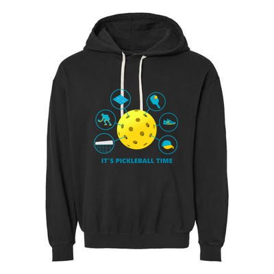 Its Pickleball Time Garment-Dyed Fleece Hoodie