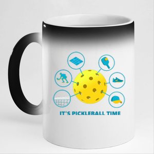 Its Pickleball Time 11oz Black Color Changing Mug