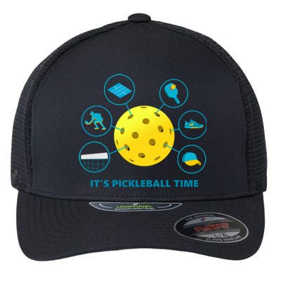 Its Pickleball Time Flexfit Unipanel Trucker Cap