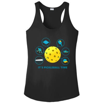 Its Pickleball Time Ladies PosiCharge Competitor Racerback Tank