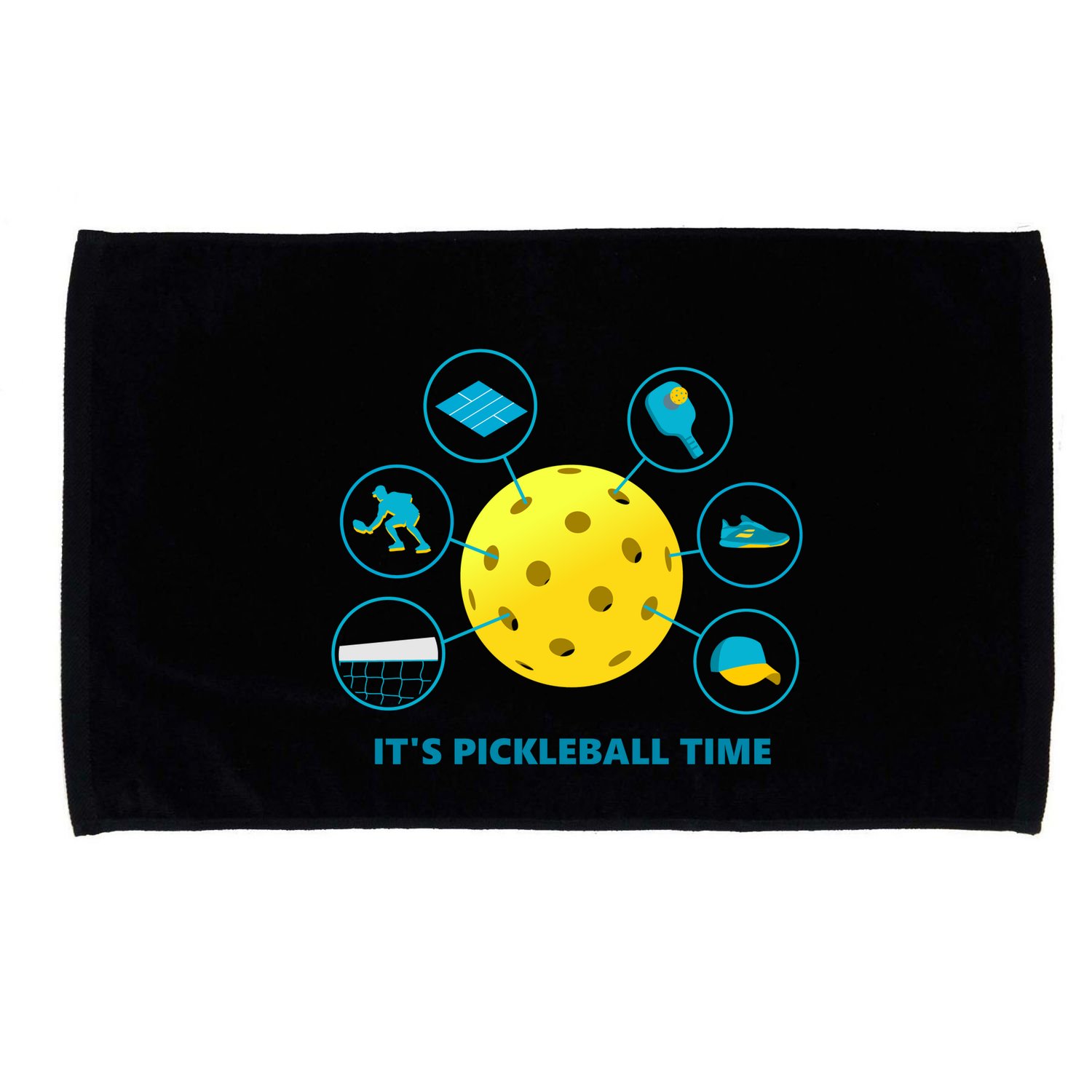 Its Pickleball Time Microfiber Hand Towel