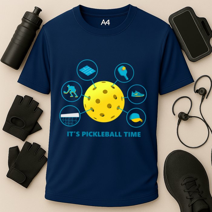 Its Pickleball Time Cooling Performance Crew T-Shirt