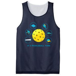 Its Pickleball Time Mesh Reversible Basketball Jersey Tank