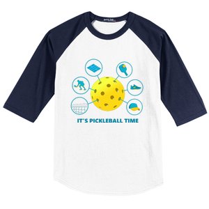 Its Pickleball Time Baseball Sleeve Shirt