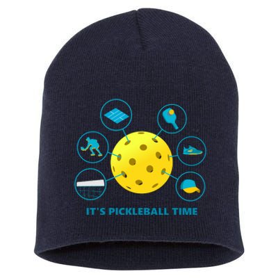 Its Pickleball Time Short Acrylic Beanie