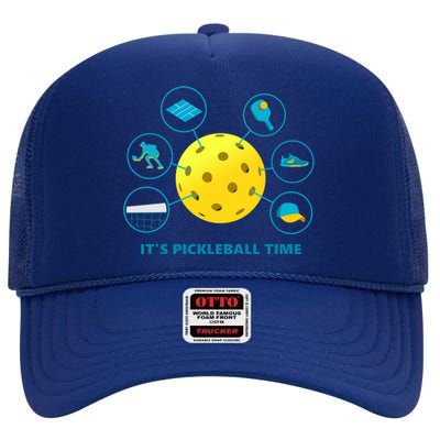 Its Pickleball Time High Crown Mesh Back Trucker Hat