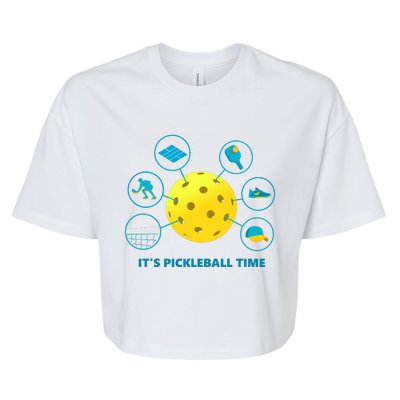 Its Pickleball Time Bella+Canvas Jersey Crop Tee