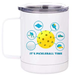 Its Pickleball Time 12 oz Stainless Steel Tumbler Cup