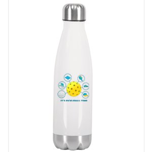 Its Pickleball Time Stainless Steel Insulated Water Bottle