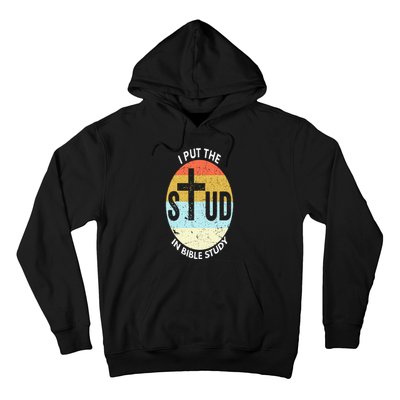 I Put The Stud In Bible Study Funny Bible Study Christian Hoodie