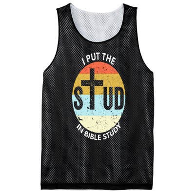 I Put The Stud In Bible Study Funny Bible Study Christian Mesh Reversible Basketball Jersey Tank