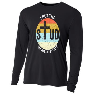 I Put The Stud In Bible Study Funny Bible Study Christian Cooling Performance Long Sleeve Crew