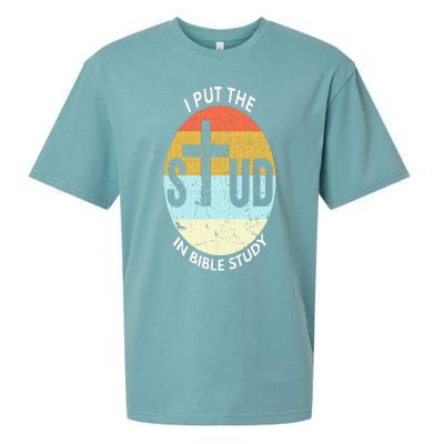 I Put The Stud In Bible Study Funny Bible Study Christian Sueded Cloud Jersey T-Shirt