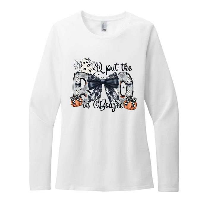 I Put The Boo In Boujee Retro Halloween Womens CVC Long Sleeve Shirt