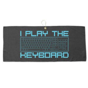 I Play The Keyboard Funny Pc Gaming Geek Gamer Large Microfiber Waffle Golf Towel