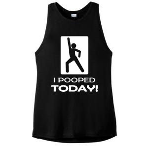 I Pooped Today Ladies PosiCharge Tri-Blend Wicking Tank