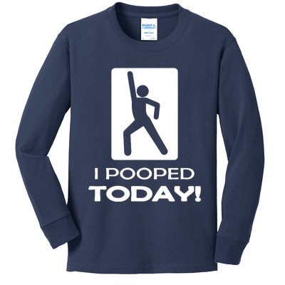 I Pooped Today Kids Long Sleeve Shirt