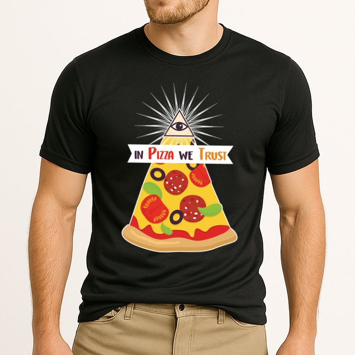 In Pizza We Trust Cooling Performance Crew T-Shirt