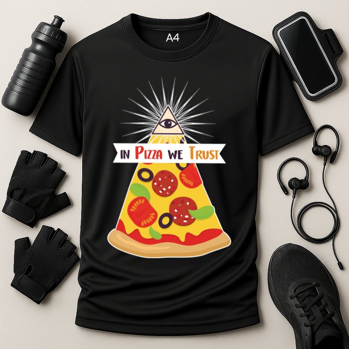 In Pizza We Trust Cooling Performance Crew T-Shirt