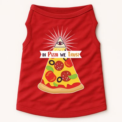 In Pizza We Trust Doggie Tank