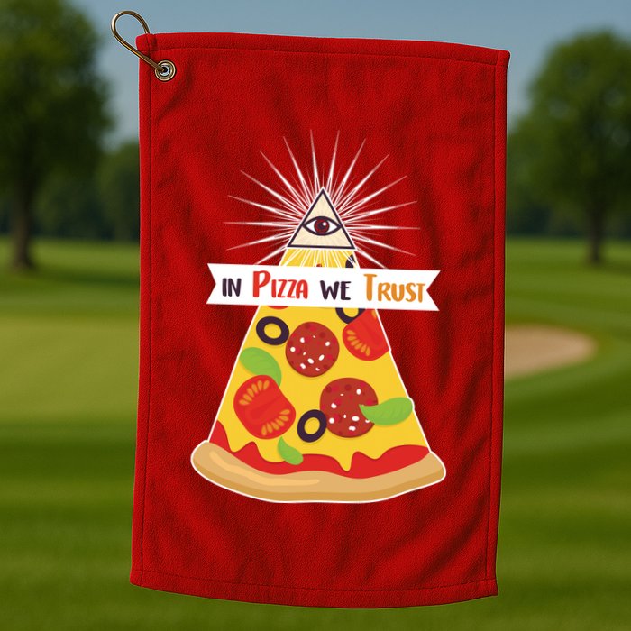 In Pizza We Trust Golf Towel