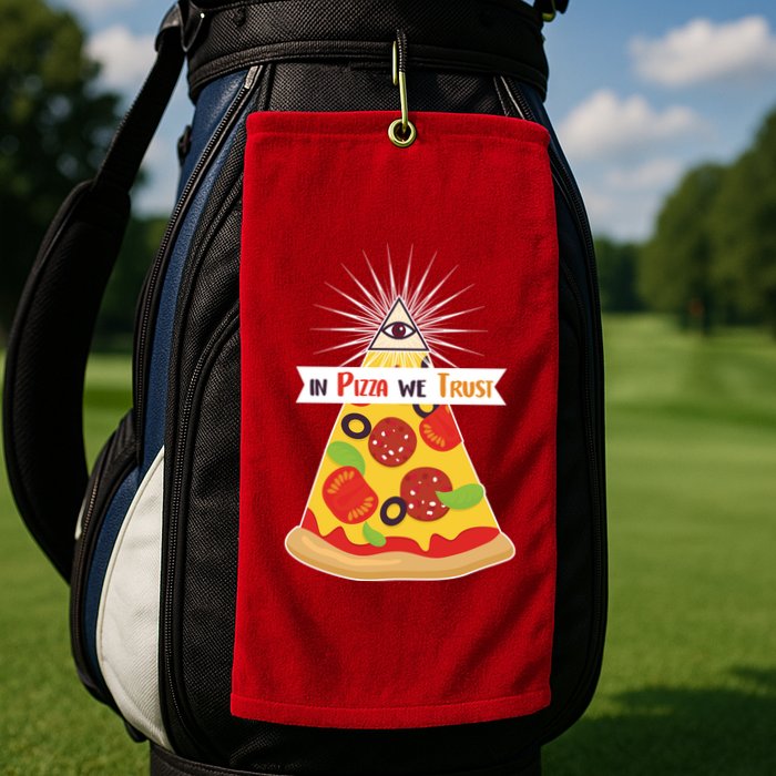 In Pizza We Trust Golf Towel