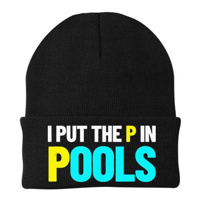 I Put The P In Pools Swimming Humor I Pee In Pools Knit Cap Winter Beanie