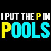 I Put The P In Pools Swimming Humor I Pee In Pools Drawstring Bag