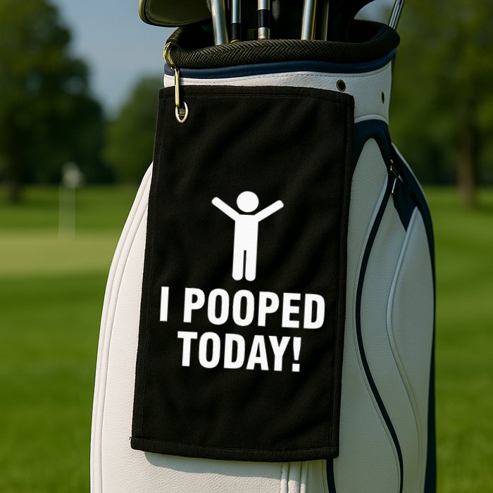 I Pooped Today Golf Towel
