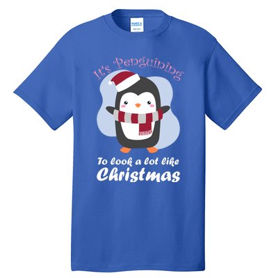 ItS Penguining To Look A Lot Like Christmas Penguin Gift Tall T-Shirt