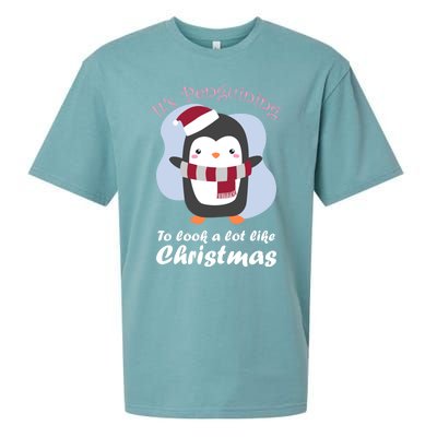 ItS Penguining To Look A Lot Like Christmas Penguin Gift Sueded Cloud Jersey T-Shirt