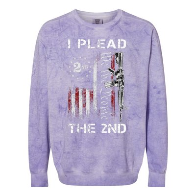 I Plead The 2nd We The People USA Flag AR 15 Rifle Colorblast Crewneck Sweatshirt