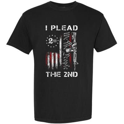 I Plead The 2nd We The People USA Flag AR 15 Rifle Garment-Dyed Heavyweight T-Shirt