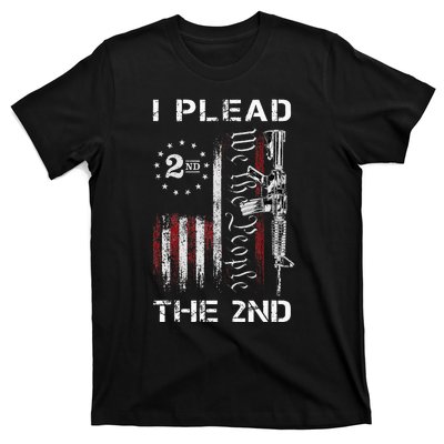 I Plead The 2nd We The People USA Flag AR 15 Rifle T-Shirt