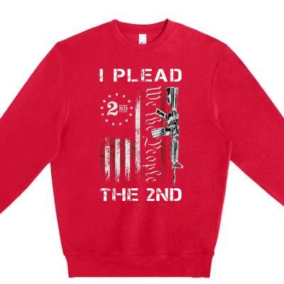 I Plead The 2nd We The People USA Flag AR 15 Rifle Premium Crewneck Sweatshirt