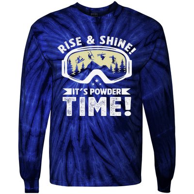 ItS Powder Time Skiing Goggles Winter Sports Skier Freeski Tie-Dye Long Sleeve Shirt