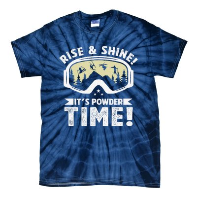 ItS Powder Time Skiing Goggles Winter Sports Skier Freeski Tie-Dye T-Shirt