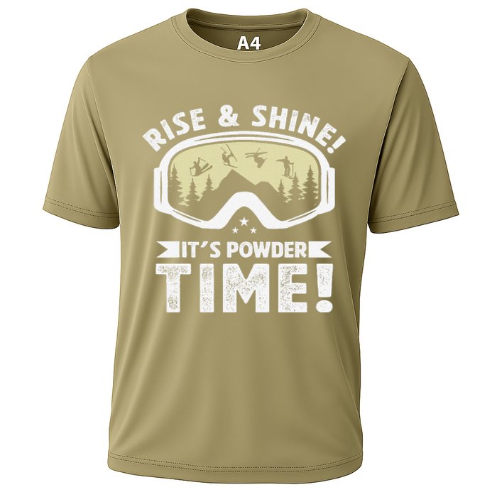 ItS Powder Time Skiing Goggles Winter Sports Skier Freeski Cooling Performance Crew T-Shirt