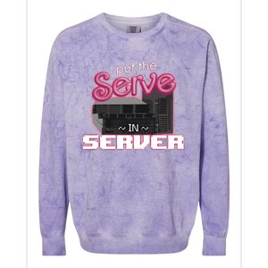 I Put The Serve In Server Computer Science Colorblast Crewneck Sweatshirt