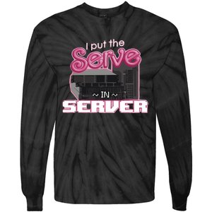 I Put The Serve In Server Computer Science Tie-Dye Long Sleeve Shirt