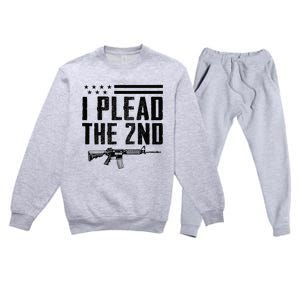 I Plead The 2nd Amendment Pro Gun Ar15 Rifle Premium Crewneck Sweatsuit Set