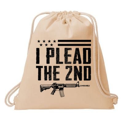 I Plead The 2nd Amendment Pro Gun Ar15 Rifle Drawstring Bag