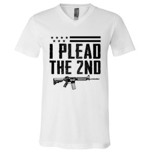 I Plead The 2nd Amendment Pro Gun Ar15 Rifle V-Neck T-Shirt