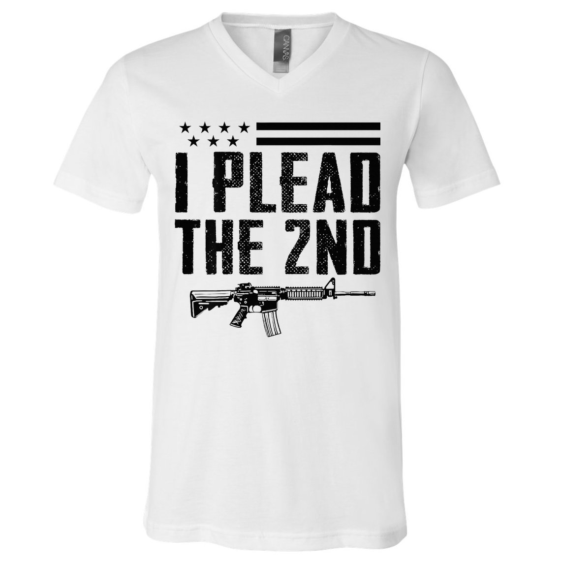I Plead The 2nd Amendment Pro Gun Ar15 Rifle V-Neck T-Shirt