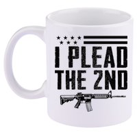 I Plead The 2nd Amendment Pro Gun Ar15 Rifle 11oz C Handle Ceramic Mug