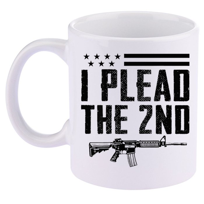 I Plead The 2nd Amendment Pro Gun Ar15 Rifle 11oz C Handle Ceramic Mug
