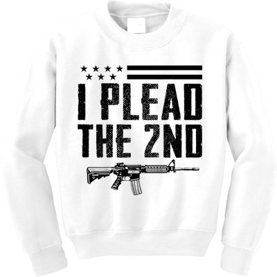 I Plead The 2nd Amendment Pro Gun Ar15 Rifle Kids Sweatshirt
