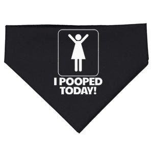 I Pooped Today Toilet Humor Funny I Pooped Today USA-Made Doggie Bandana